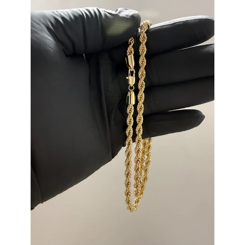 rope chain 14k gold filled 24inch 4.75mm lobster clasp